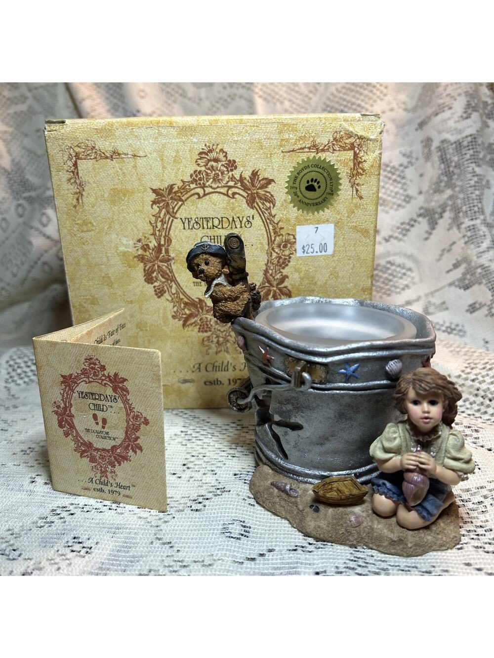 Boyds Bears Yesterdays' Child Dollstone collection LUCINDA & DAWN BY THE SEA